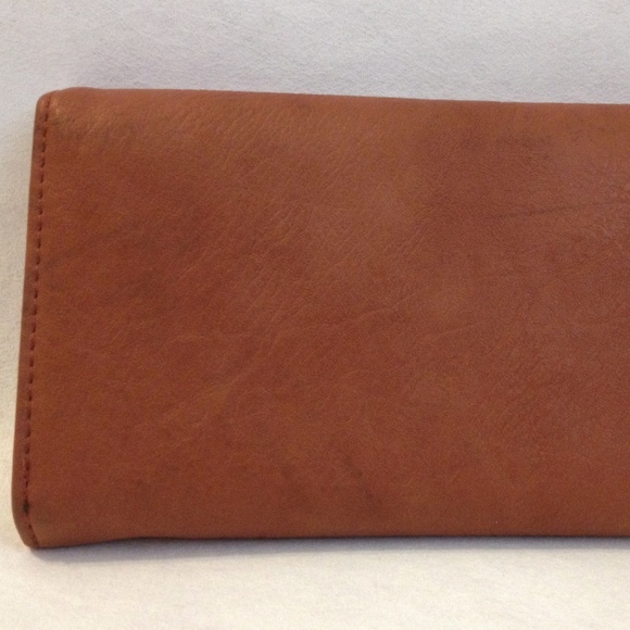BHPC Wallet Beverly Hills Polo Club Cognac Brown Tri-Fold Clutch Billfold Logo - Picture 3 of 8